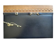 Vintage 1970s Gucci Jewelry Box w/Key Leather & Wood Gold Horsebit Luxury Suede