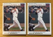 2002 Grandstand Eastern League Top Prospects Lot Of 2 Justin Morneau Mint Rare
