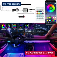 Jushope Interior Car LED Strip Lights, Acrylic LED Lights for Car with Dynamic D