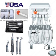 Portable Dental Mobile Delivery Unit System Air Compressor /Handpiece 4Holes