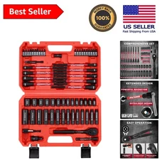 Durable 63-Piece Socket Set with Laser Markings for Easy Identification