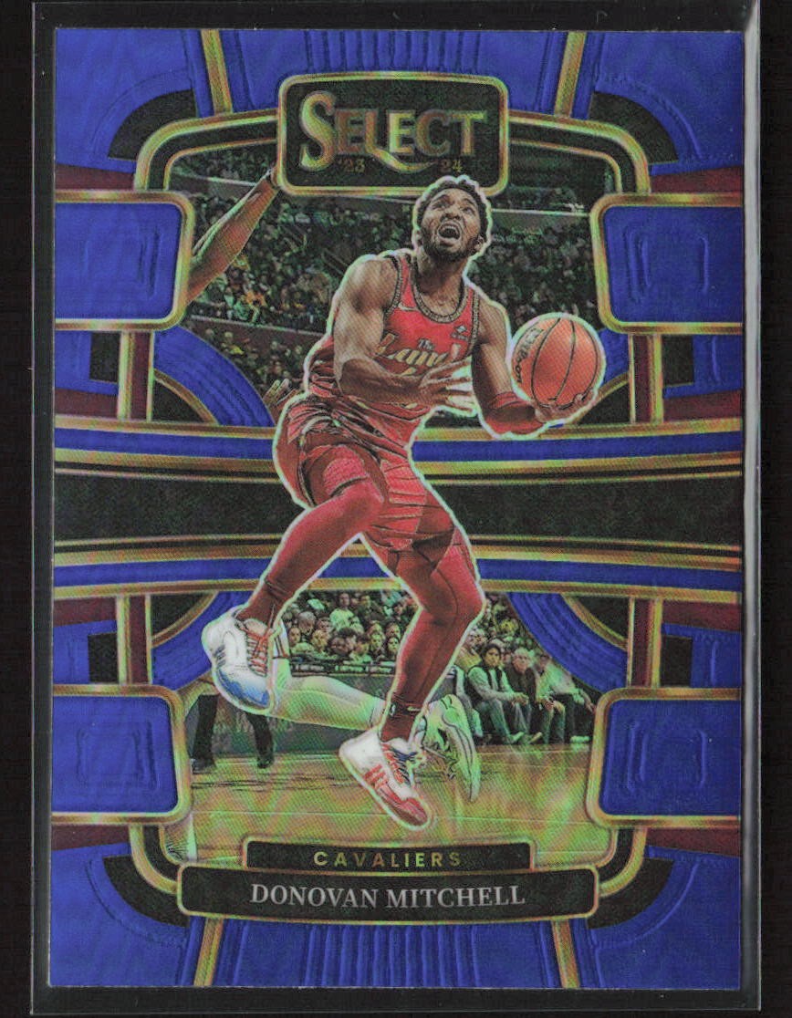 Donovan Mitchell 2023-24 Panini Select #38 Blue Prizms Cleveland Cavaliers