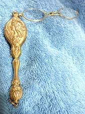 RARE GOLD FILLED "GIBSON GIRL"  ART NOUVEAU  1899 REPOUSEE LORGNETTE!