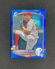 2025 Topps Bowman Draft Chrome Blue #BDC-106 Matthew Fisher 1st 6/150 QI95