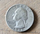 1946 Washington Quarter 90% Silver Circulated 25c