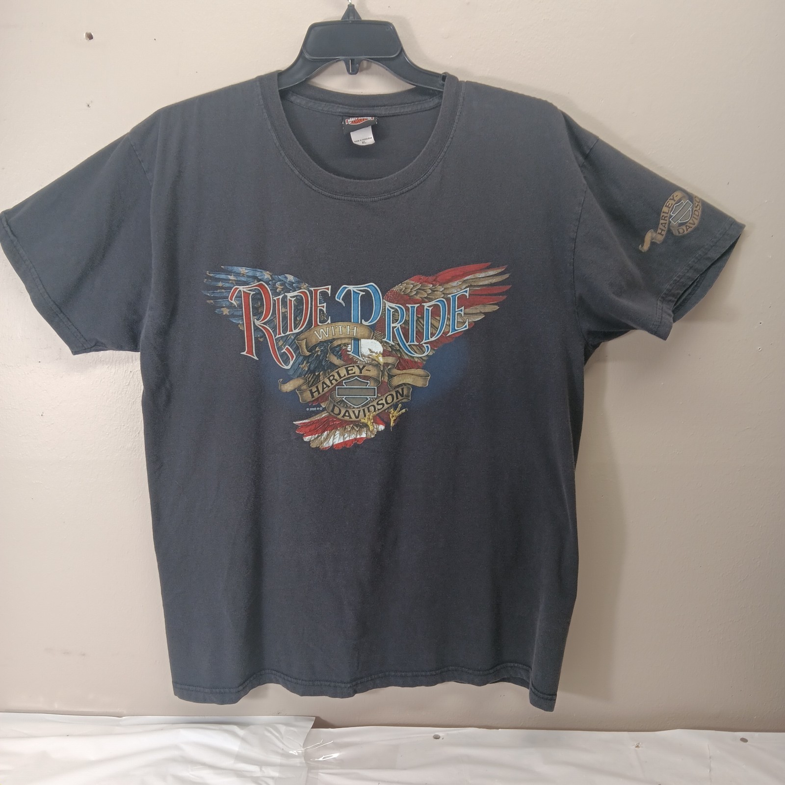 Vtg 00s Harley Davidson T-shirt Mens Sz XL Ride With Pride (2008) Bumpus Harley
