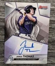 2025 Bowman's Best Jared Thomas Prospect Base Auto #B25-JTH Colorado Rockies