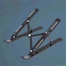 Black Portable Adjustable Plastic Laptop Stand Notebook Holder Foldable Riser