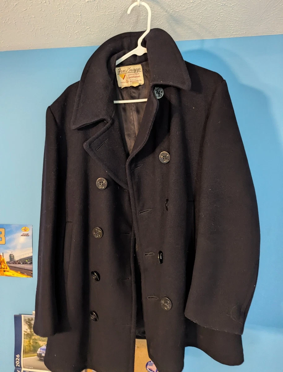 Vintage Navy Pea Coat In Vintage Outerwear Coats & Jackets For Men