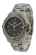 Breitling Men's 38mm Colt 500M Grey Dial Swiss Quartz SS Watch! Ref: A74350! 3