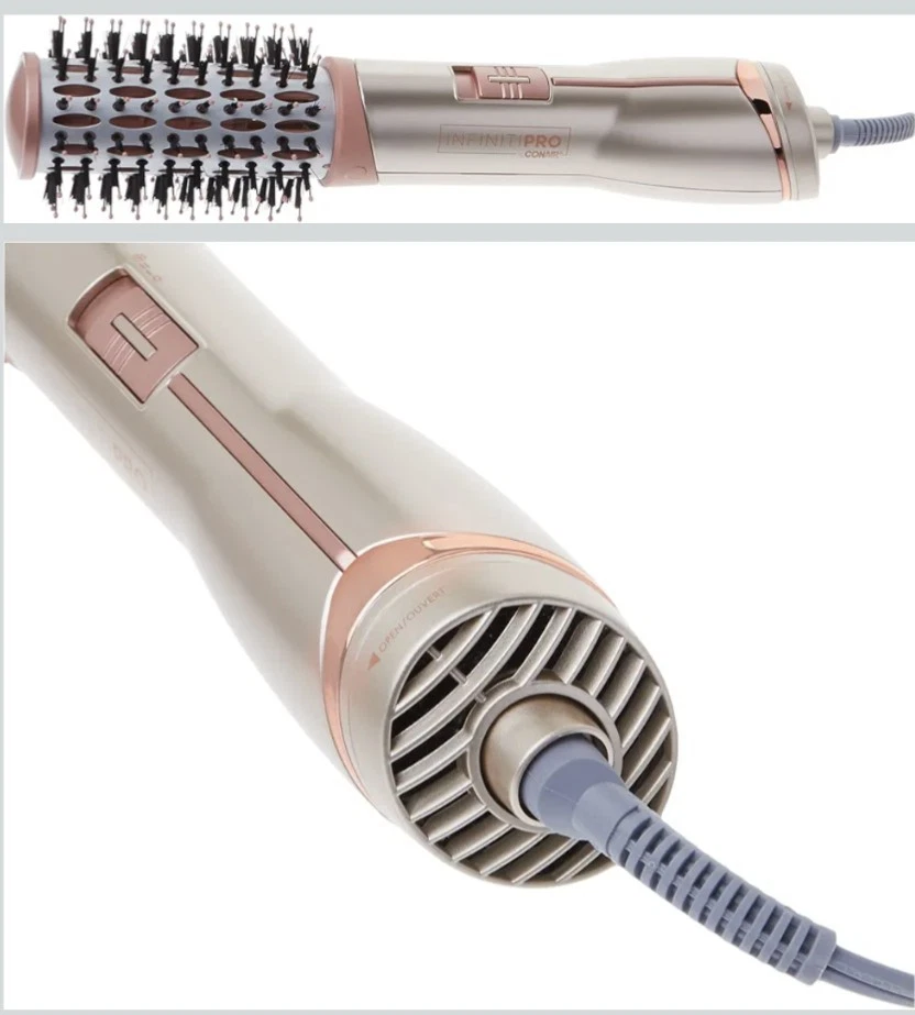 Cepillo secador de aire caliente CONAIR InfinitiPRO Frizz Free 1 1/2 pulgada - oro rosa Foto 3 de 4