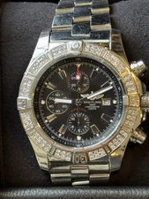 Breitling Super Avenger A1337011 Chronometer Automatic Black Dial Steel Watch