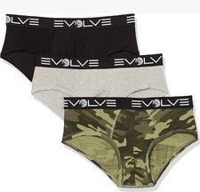 EVOLVE by 2 X ist Cotton No-Show Brief 3 Pack -XL