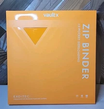 VaultX 12-Pocket Exo-Tec Zip Binder Neon Orange. New. Benefits Rescue Animals 