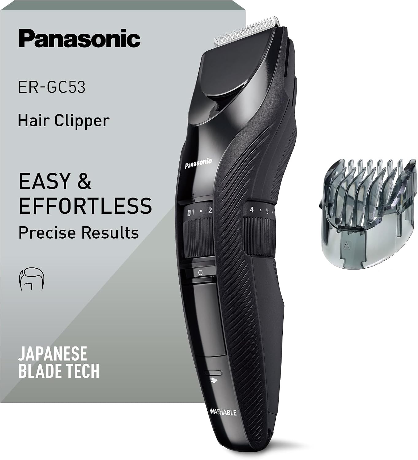Panasonic Nero Er-Gc53-K503 Tagliacapelli Lavabile - Immagine 2