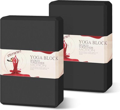 Yoga Blocks 2 Pack - Premium foam for Yoga, Pilates, Meditation