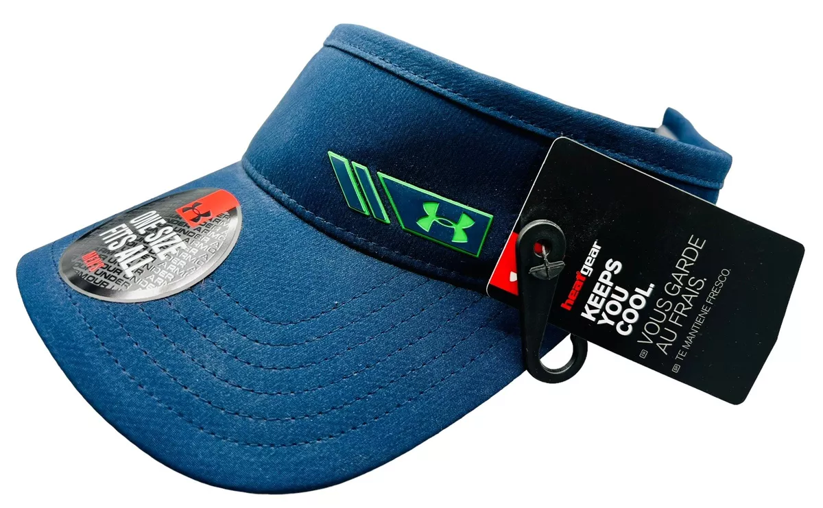 Under Armour Golf Visor Navy Blue With Green Detailing NWTS OSFA READ