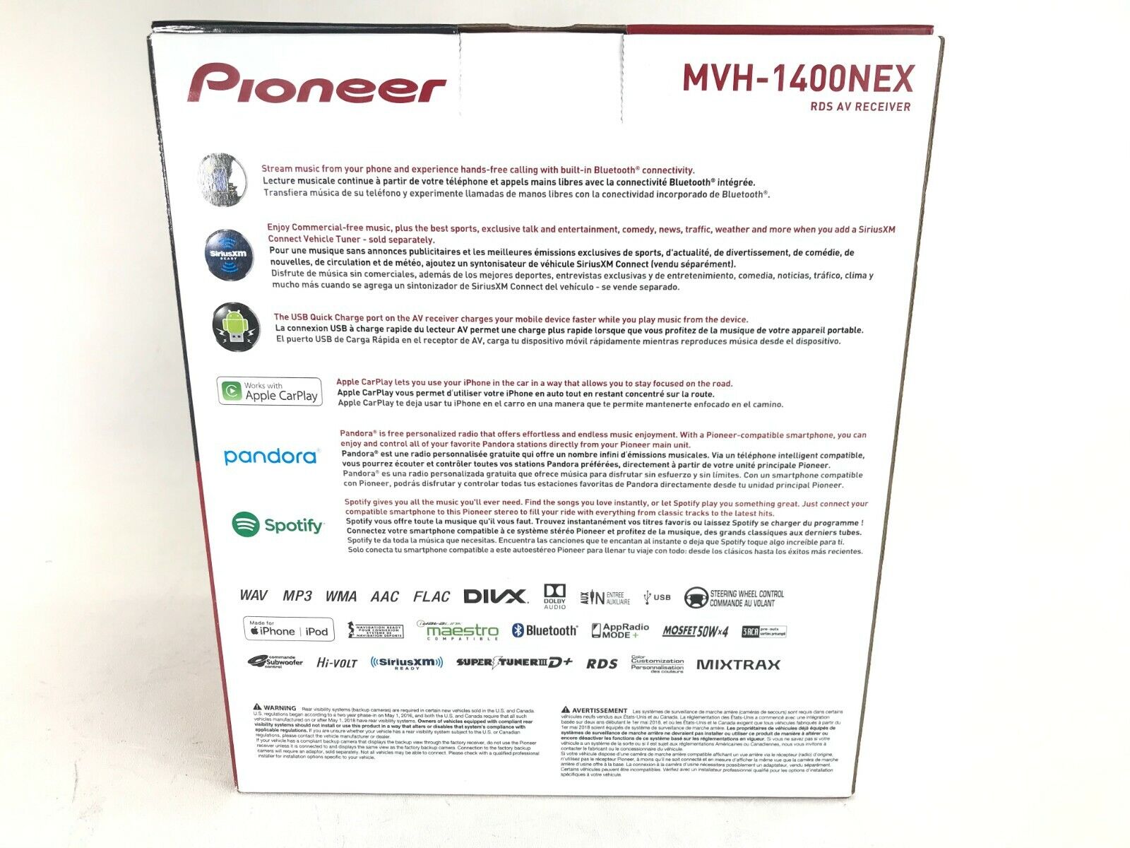 Pioneer Mvh1400nex Digital Video Receiver Apple Carplay With Bluetooth For Sale Online Ebay