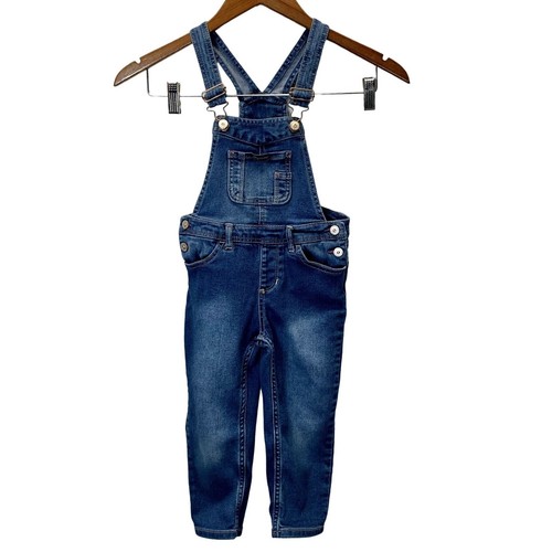 Salopette bavaglino Jordache bambino ragazzo ragazza taglia 4T blu lavaggio medio denim - Foto 1 di 9
