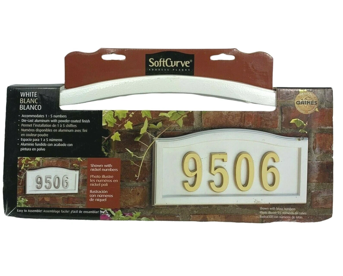 Solar address sign online rock