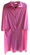 Vintage 60's Henson Kickernick Pink House Robe Housecoat Dress sz large