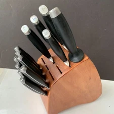 Calphalon Knife Set 18-Piece  wooden block a