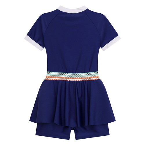 Girls Swimwear UPF 50+ Rash Guard Sport Swimsuit Jumpsuit Swimming Skirted Pool - Picture 8 of 22