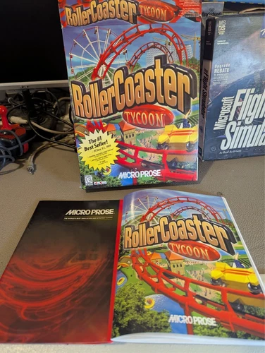Vintage RollerCoaster Tycoon – Box + Manuals – Windows 95/98