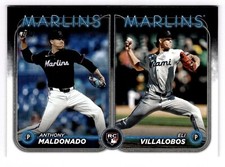 2024 Topps Rookie Combo #US305 Anthony Maldonado, Eli Villalobos (RC) Marlins