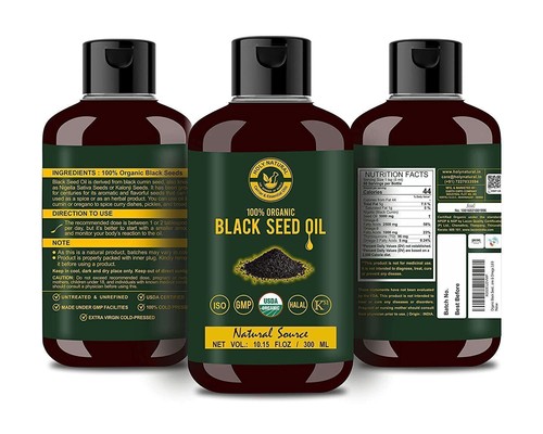 100% Pure Virgin CERTIFED Organic Black Seed Oil Edible Cold Pressed Cumin - Picture 2 of 12