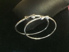 set of west indian sterling silver .925 bangles , baby size