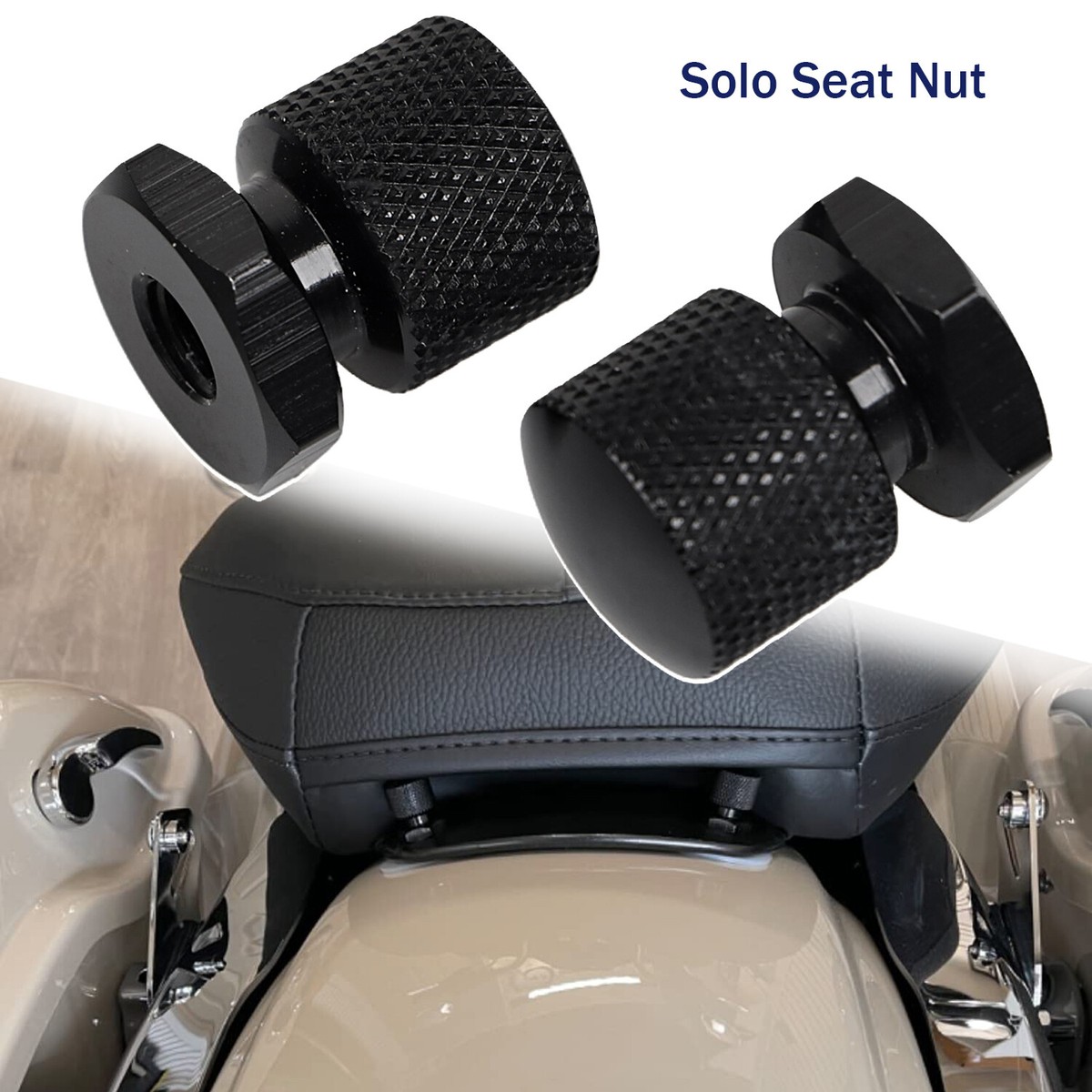 Pair Solo Seat Vintage Fender Mount Nuts For Harley Street Glide