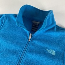 The North Face Jacket Girls XL Full Zip Pockets Blue Fleece Outdoor TNF Youth