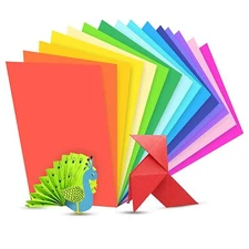 A4 Color Paper Handmade Multi Color Paper Scrapbook Paper 10 Colors- 100 Pcs