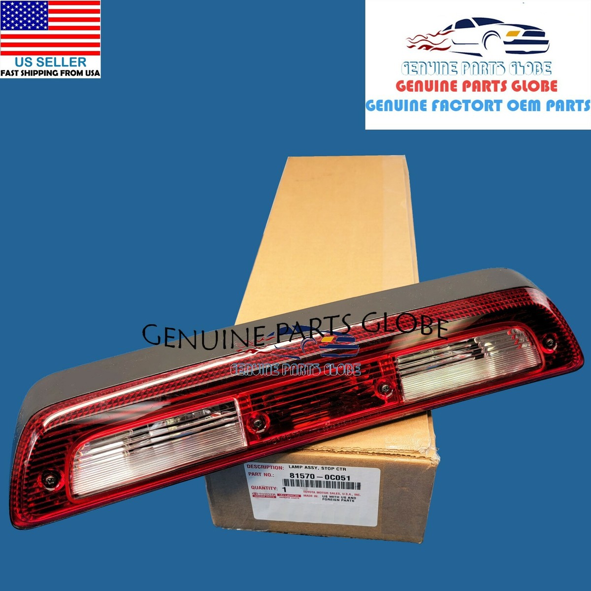 GENUINE OEM TOYOTA 07-21 TUNDRA BRAKE CENTER HIGH MOUNT STOP