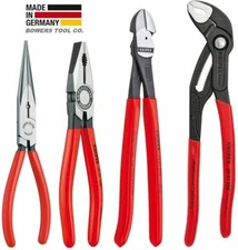 Knipex 4pc Pliers Set Cobra, Cutter, Long Nose, Combination 9K008094 Plier NEW!