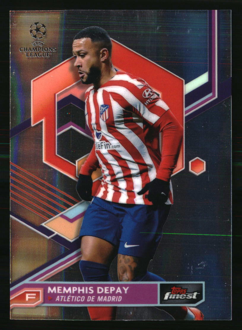 Memphis Depay 2022-23 Finest UEFA Club Competitions #121 SOCCER Card