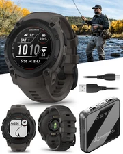 Garmin Instinct E 40 mm GPS Rugged Smartwatch Black/Charcoal with Power Bank