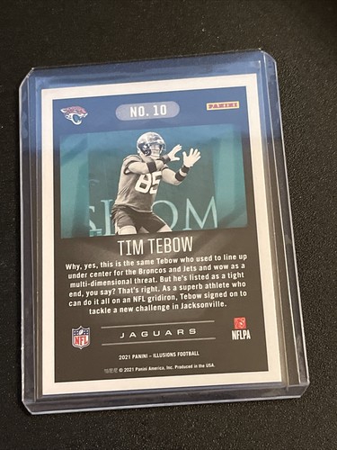 2021 Panini Illusions #10 Tim Tebow Jacksonville Jaguars NM Card - Picture 2 of 10