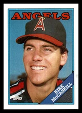 1988 Topps Kirk McCaskill California Angels #16 Centered Mint.