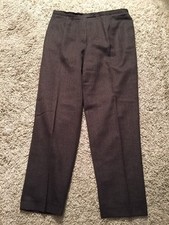 Women's Harve Benard Petite Gray/Black Wool Lined Pants, Size 12P