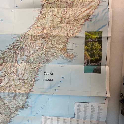 2011 New Zealand Folding Travel Map Waterproof Tear Resistant OldPaperMaps - Picture 10 of 19