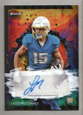 2024 Topps Finest Football Oil Spill Geometrics #RFA-LM Ladd McConkey Auto 08/10