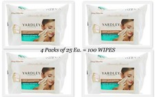 4 Yardley London Deep Cleansing Hyaluronic Acid Facial Wipes Towelettes 25 Ct Ea