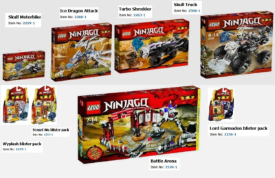 BRAND NEW LEGO NINJAGO COLLECTION RETRIED 2263 2260 2508 2259 2520