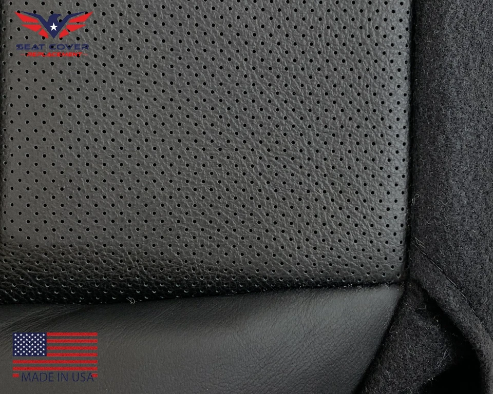 For 2005 2006 2007 2008 Acura TL Passenger Side Bottom LEATHER Seat Cover Black - Image 3 of 4