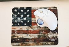 AMERICAN FLAG DISTRESSED LOOK PATRIOTIC CUSTOM MOUSE PAD NONSLIP NEOPRENE