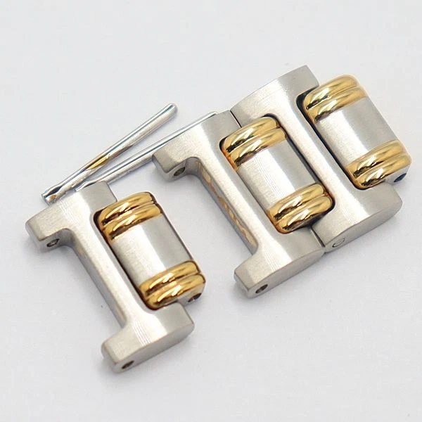 Bracelet montre femme GUCCI authentique 3 maillons 9900L pièces argent/or 12 mm