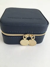 French Connection Travel Jewelry Box Blue Case Women Men UNISEX