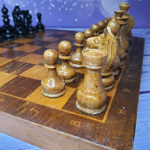 Soviet chess, old chess, vintage chess, chess USSR, wooden chess pieces. ( ном 3 - Picture 5 of 12